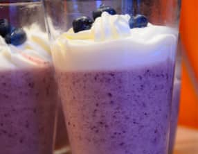 "Cappuccino" bavarois à la myrtille