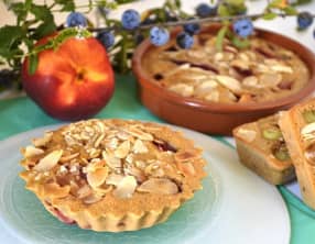 Clafoutis praliné aux nectarines et amandes