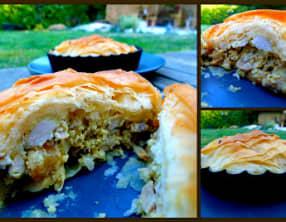 Pastilla de poulet en fine tartelette