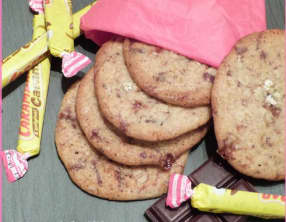 Cookies fondants chocolat noir et carambar