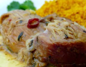 Epaule d'agneau confite aux épices