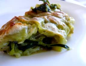 Gratin de courgettes roquefort et ravioles