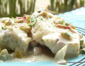 Filet de poisson sauce lait de coco aux épices