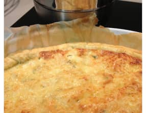 Tarte au saumon et au mascarpone vitement pressée