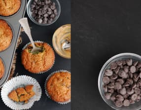 Muffin aux pépites de chocolat et beurre de tournesol