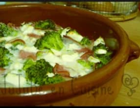 Gratin de brocolis au bacon