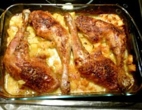 Gratin de cuisses de poulet