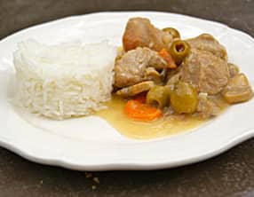 Sauté de porc aux olives