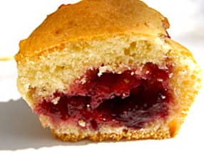 Muffins coeur confiture