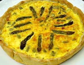Quiche aux asperges vertes et aux lardons