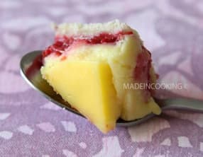 Flan pâtissier citron et framboises-ancel