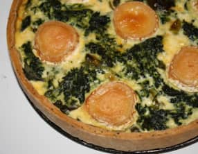Tarte épinards-mâche-chèvre