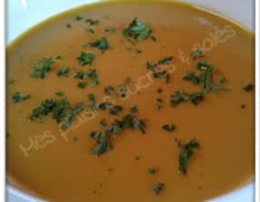 Soupe de carottes violettes et patates douces
