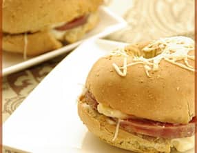 Croques bagels au saucisson