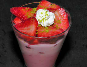 Mousse de fraises au fromage blanc