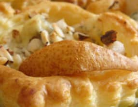 Bouchées à la reine, à la fourme d'ambert et noisettes