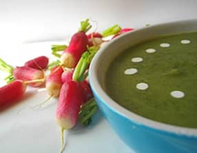 Velouté aux fanes de radis