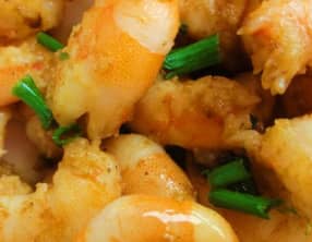 Crevettes au curry