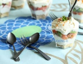 Tiramisu de saumon fumé et avocat