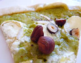 Pizza guacamole et chèvre