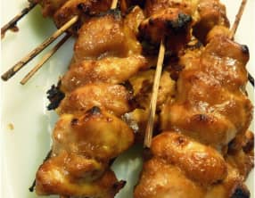 brochettes de poulet à la cacahuète
