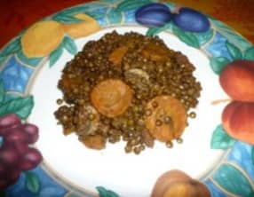 Lentilles vertes du Puy à la sauce tomate