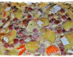 Quiche endives carottes jambon camembert