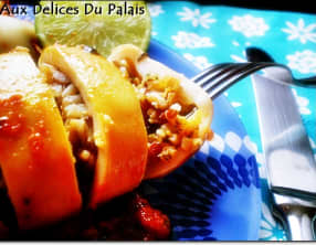 Calamars farcis au riz