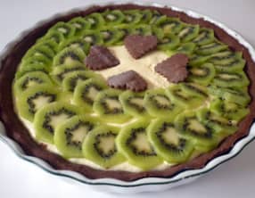 Tarte chocolatée, kiwi et mascarpone au zestes d’orange