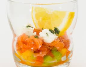 Verrine de saumon fumé