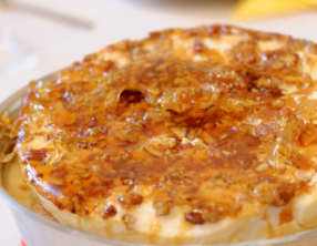 Ile flottante aux pécans, crème au sirop d’érable