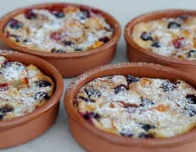 Mini clafoutis aux mûres du jardin