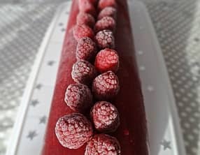 Bûche nougat et framboise