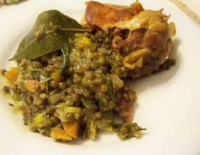 Lentilles à l'ancienne au confit de canard