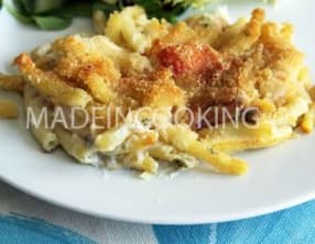 Gratin de macaronis aux fruits de mer