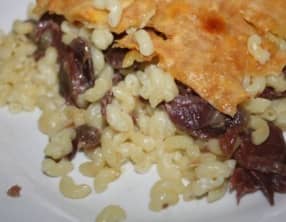 Gratin de pâte aux gésiers