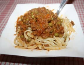 Mes pâtes à la bolognaise