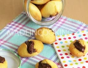 Madeleines à la pâte à tartiner