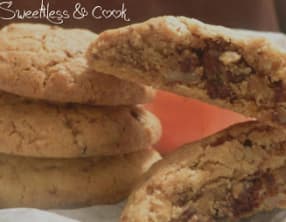 Cookies oranges confites, chocolat noir et noix