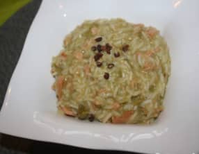 Risotto saumon et asperge verte
