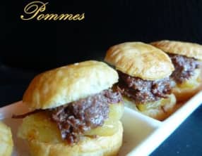 Hamburger de boudin basque aux pommes
