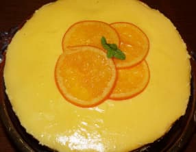 Cheesecake à l'orange et sa crème
