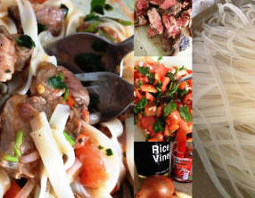 La salade de boeuf aux herbes