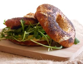 Bagels aux nuggets de poulet et citron confit