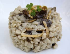 "Risotto" de crozets aux chanterelles