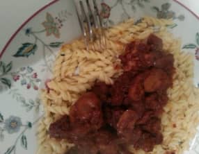 Pâtes sauce Merguez