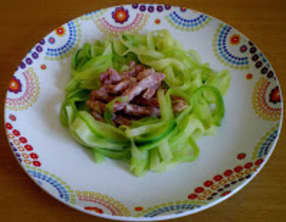 Spaghetti de courgettes carbonara