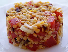 Salade de lentilles corail