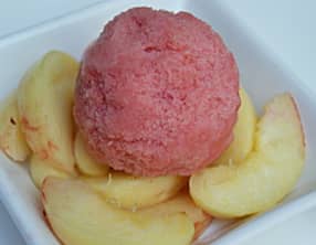 Sorbet à la pêche blanche