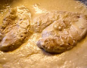 Escalopes de poulet à la moutarde